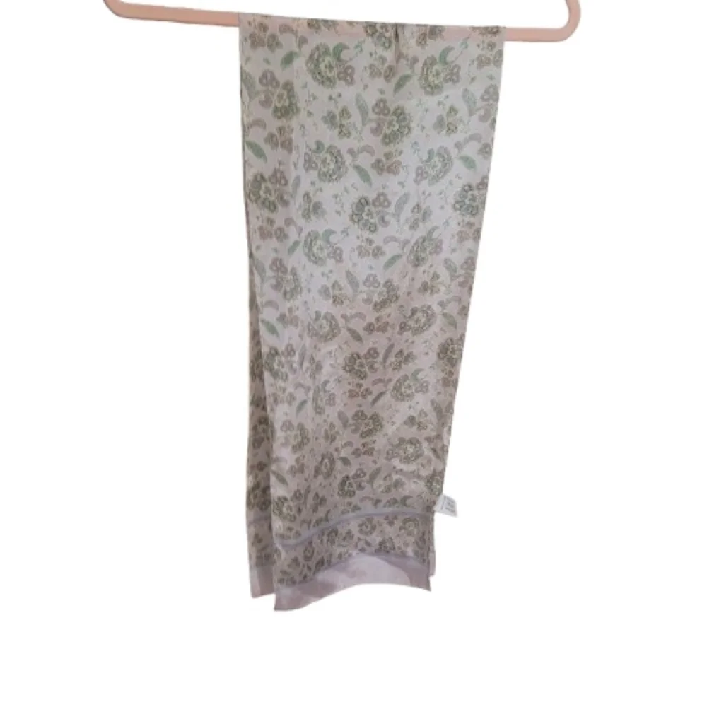 Floral Patterned Scarf Piramit 100% Pure Silk Paisley